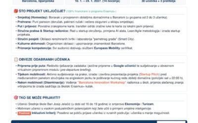 POZIV NA MOBILNOST – BARCELONA 2027 !